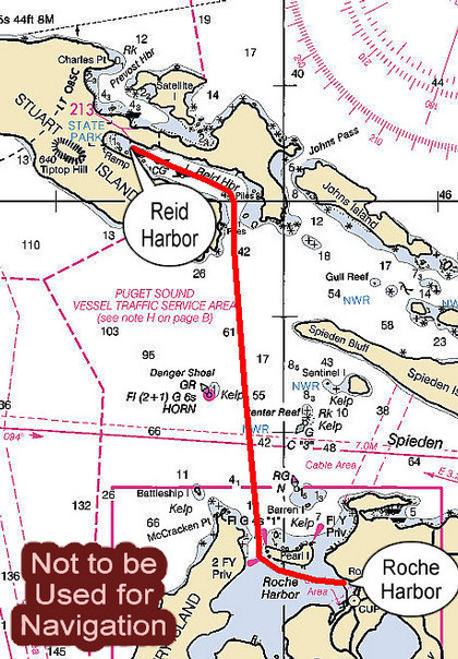 Roche Harbor to Reid Harbor, 4.9 nm