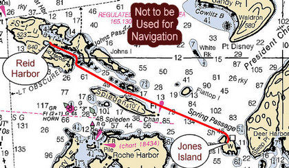 Reid Harbor to Jones Island, 7.3 nm